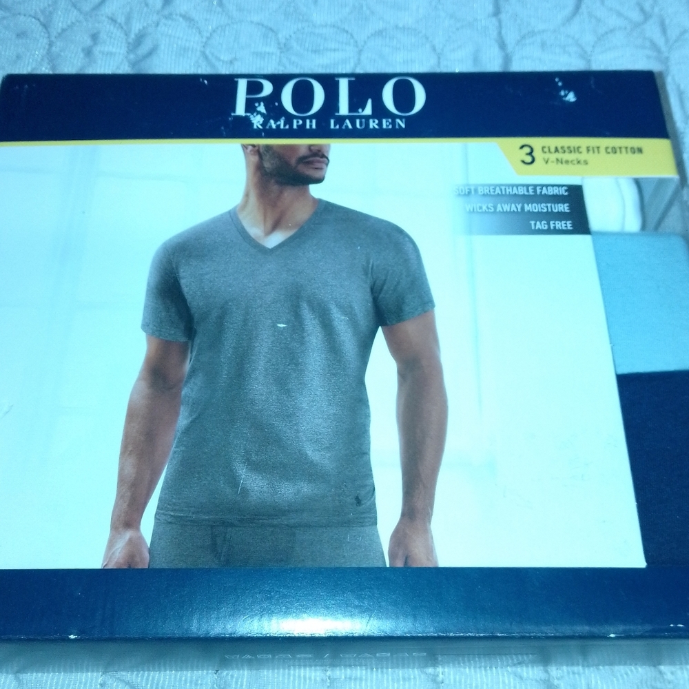 BNIB MENS RALPH LAUREN POLO T SHIRT MULTIPACK